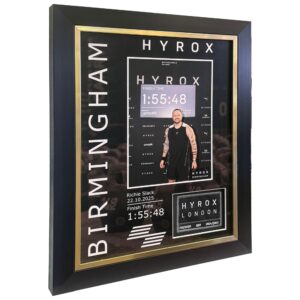 HYROX Patch Display Frame with personalised design – Fitness Race Memorabilia ATHX Frame