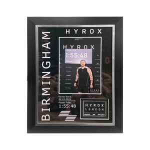 HYROX Patch Display Frame with personalised design – Fitness Race Memorabilia ATHX Frame
