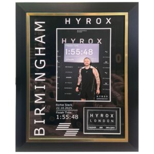 HYROX Patch Display Frame with personalised design – Fitness Race Memorabilia ATHX Frame