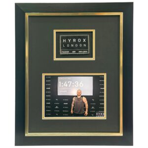 HYROX Patch Display Frame with 8x6 Photo – Fitness Race Memorabilia ATHX Frame