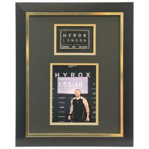 HYROX Patch Display Frame with 8x6 Photo – Fitness Race Memorabilia ATHX Frame