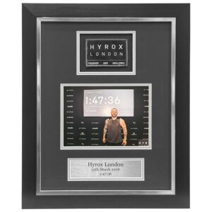 HYROX Patch Display Frame with 8x6 Photo – Fitness Race Memorabilia ATHX Frame