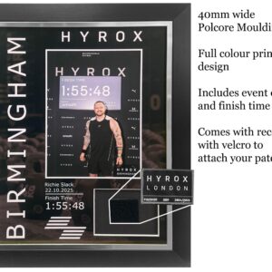 HYROX Patch Display Frame with personalised design – Fitness Race Memorabilia ATHX Frame