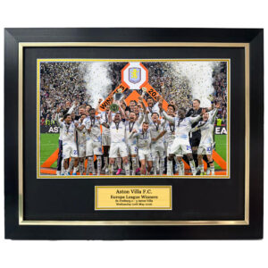 Aston Villa Europa Cup Winners frame in black and gold