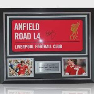 DIY Street Sign Frame with 2 photos Plaque: Signed Football club street sign Display (20x16")